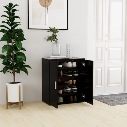 Scarpiera Nera 60x35x70 cm in Truciolato - homemem39