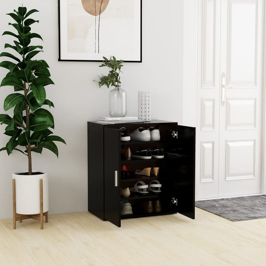 Scarpiera Nera 60x35x70 cm in Truciolato - homemem39
