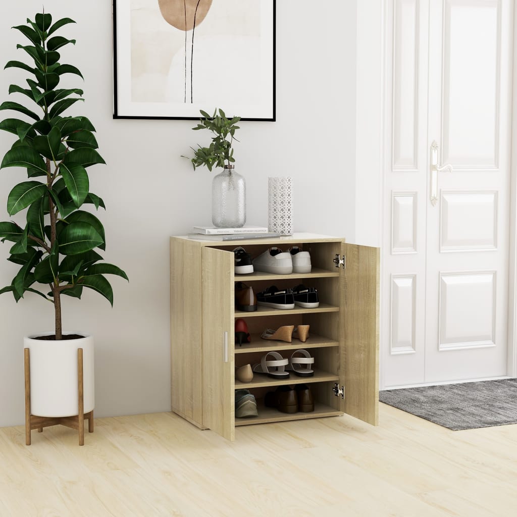 Scarpiera Rovere Sonoma 60x35x70 cm in Truciolato - homemem39
