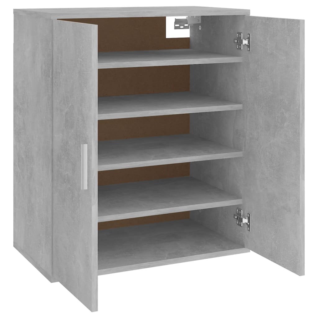 Scarpiera Grigio Cemento 60x35x70 cm in Truciolato - homemem39