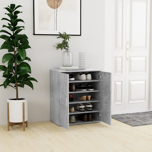 Scarpiera Grigio Cemento 60x35x70 cm in Truciolato - homemem39