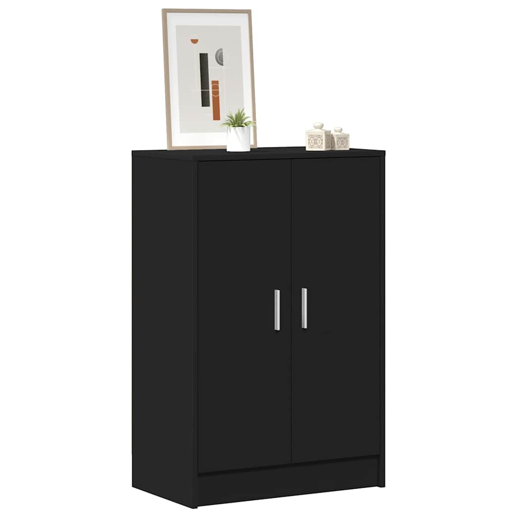 Scarpiera Nera 60x35x92 cm in Truciolato