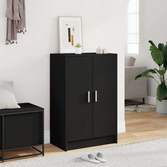 Scarpiera Nera 60x35x92 cm in Truciolato