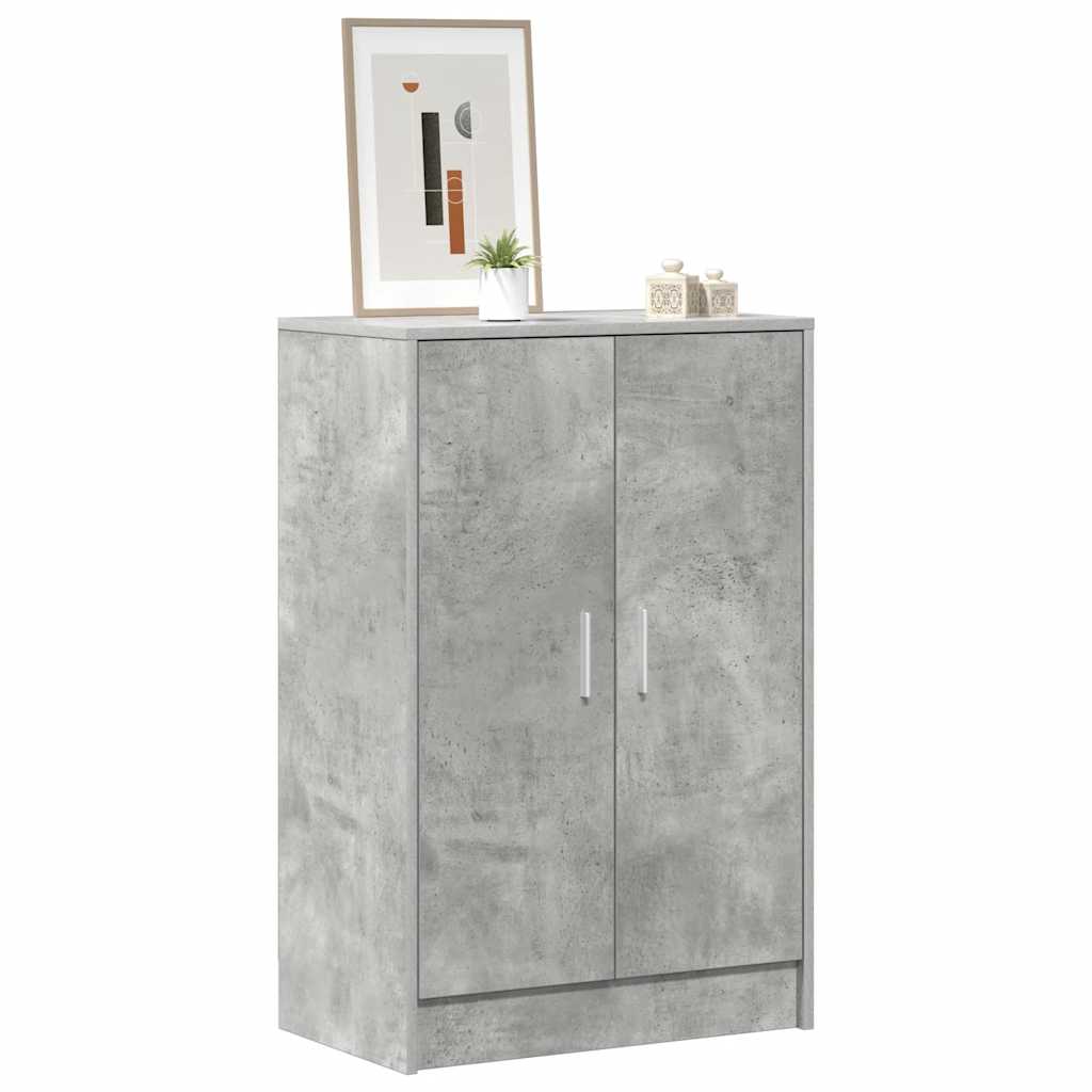Scarpiera Grigio Cemento 60x35x92 cm in Truciolato - homemem39