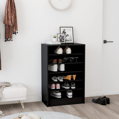 Scarpiera Nera 60x35x92 cm in Truciolato - homemem39