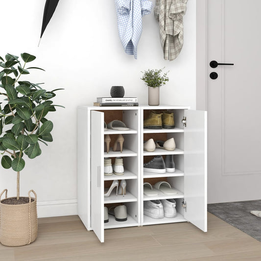 Scarpiere 2 pz Bianche 32x35x70 cm in Legno Multistrato - homemem39