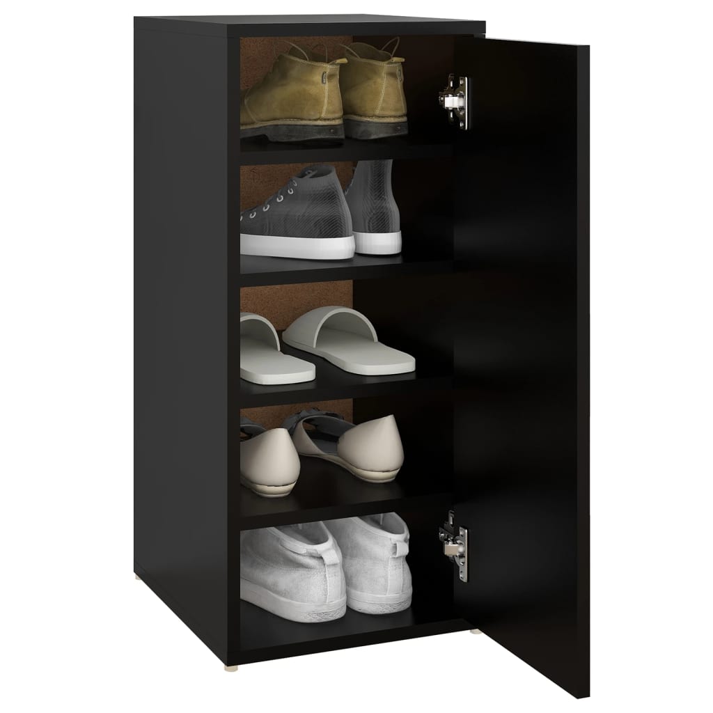 Scarpiera Nera 32x35x70 cm in Truciolato - homemem39