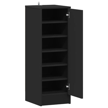 Scarpiera Nera 32x35x92 cm in Truciolato