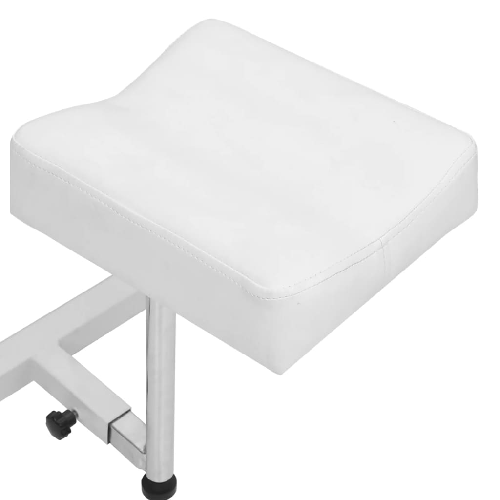Poltrona Massaggio e Poggiapiedi Bianca 127x60x98 cm Similpelle - homemem39
