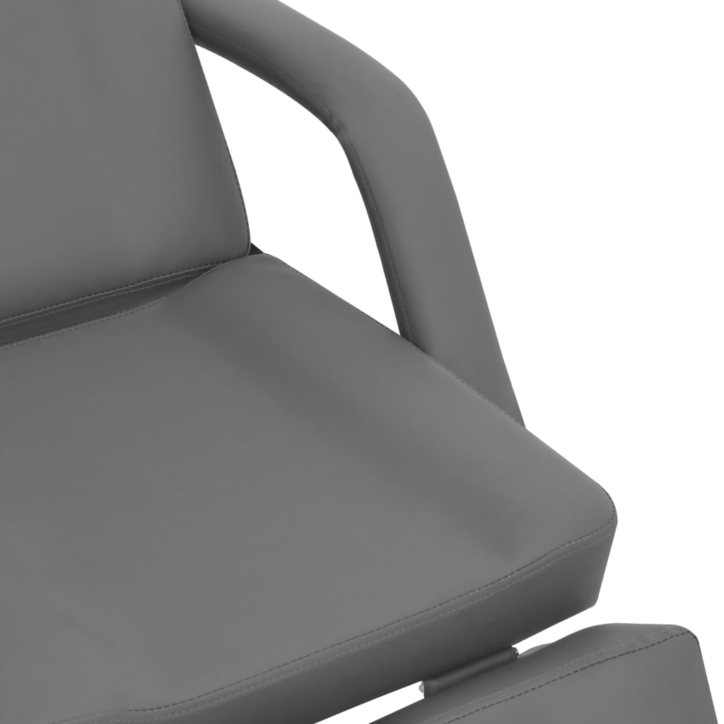 Poltrona da Estetista in Similpelle Grigia 180x62x78 cm - homemem39