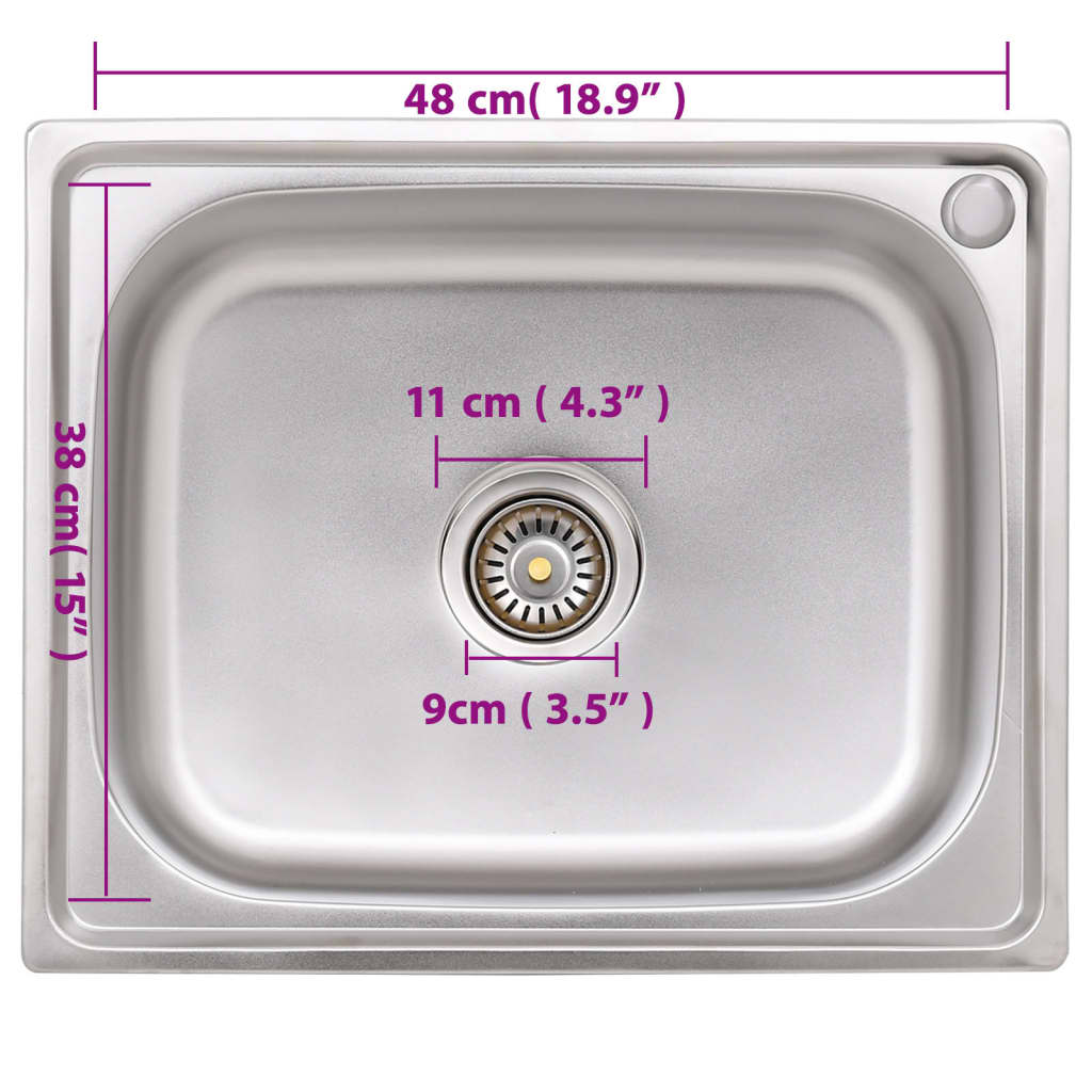 Lavello da Campeggio con Vasca Singola in Acciaio Inox - homemem39
