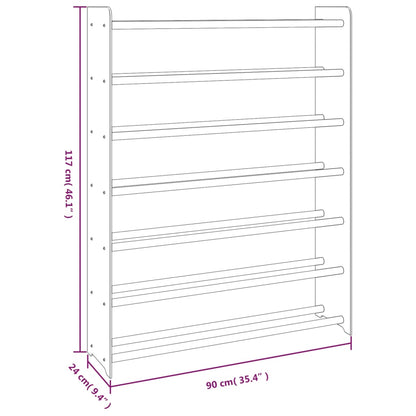 Scarpiera Marrone 90x24x117 cm in Legno Multistrato - homemem39