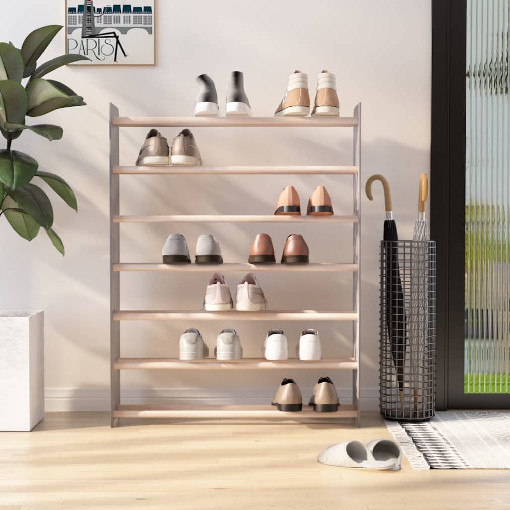 Scarpiera Grigia 90x24x117 cm in Legno Multistrato - homemem39