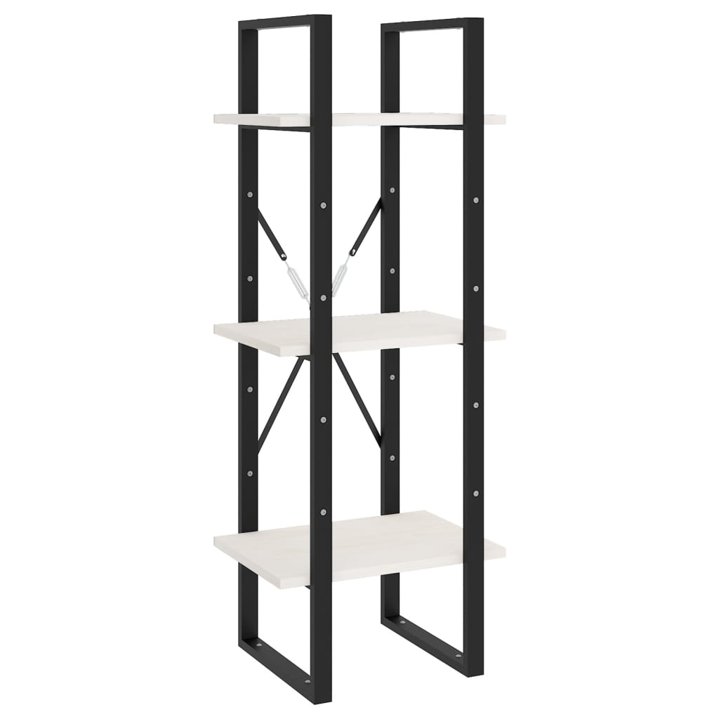 Libreria a 5 Ripiani Bianca 40x30x175 cm in Legno di Pino | homemem39
