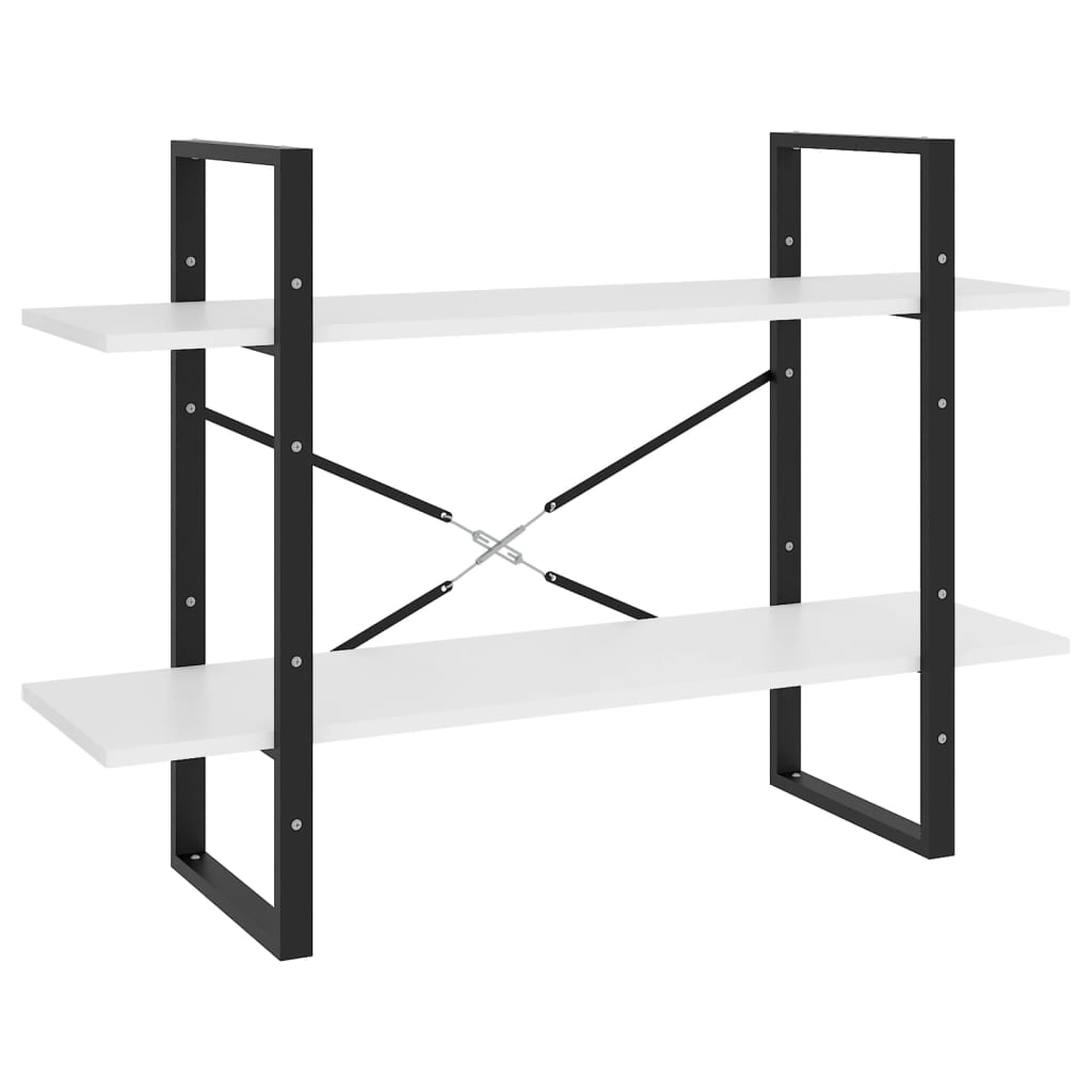 Libreria a 5 Ripiani Bianca 100x30x175 cm in Legno Multistrato | homemem39