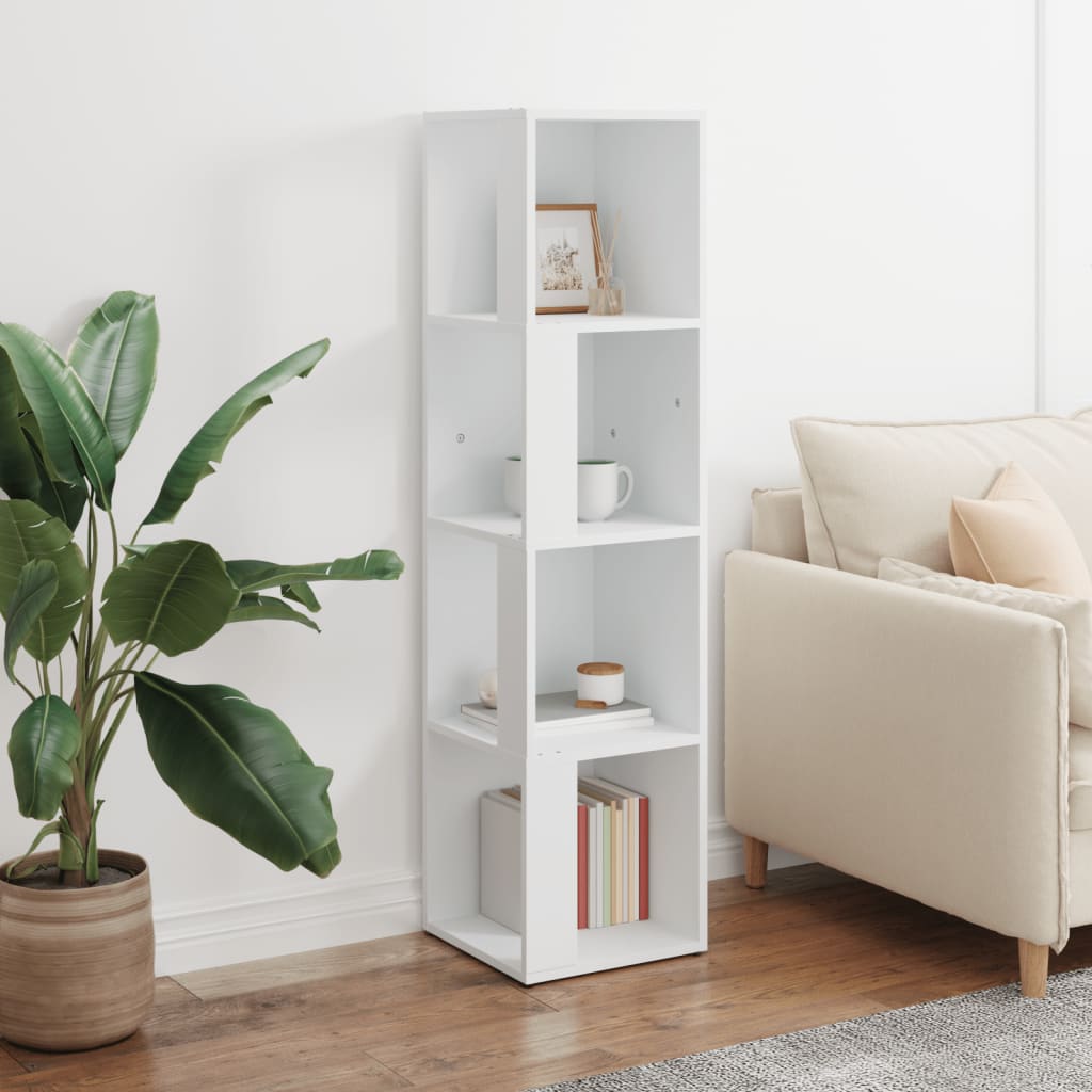 Armadio Angolare Bianco 33x33x132 cm in Truciolato | homemem39
