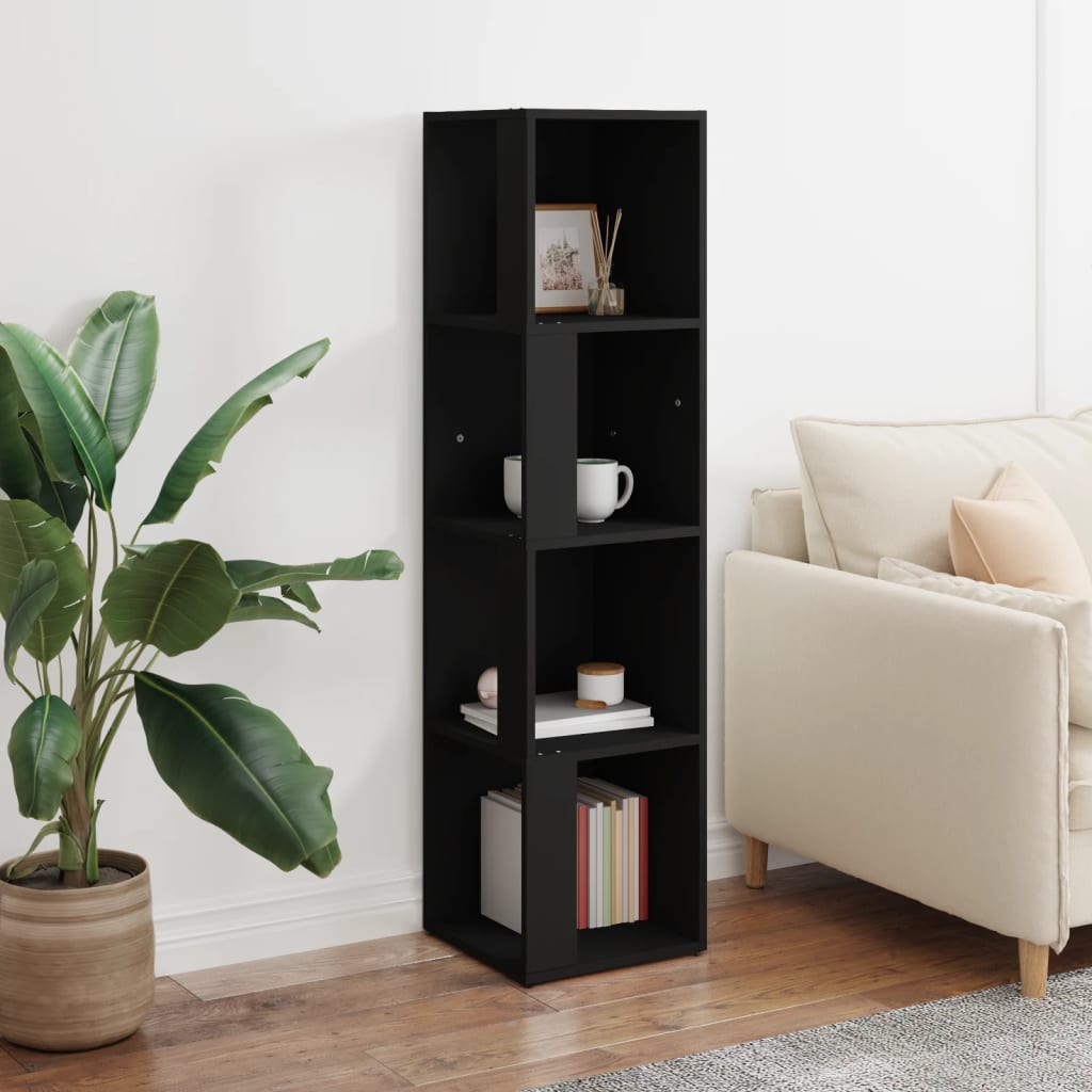Armadio Angolare Nero 33x33x132 cm in Truciolato | homemem39