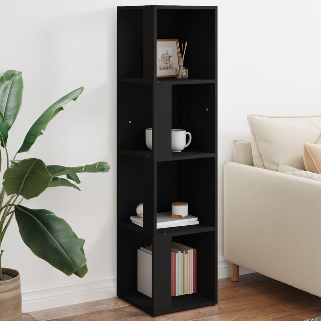 Armadio Angolare Nero 33x33x132 cm in Truciolato | homemem39