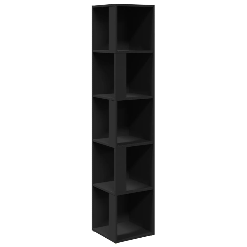 Armadio Angolare Nero 33x33x164,5 cm in Truciolato | homemem39