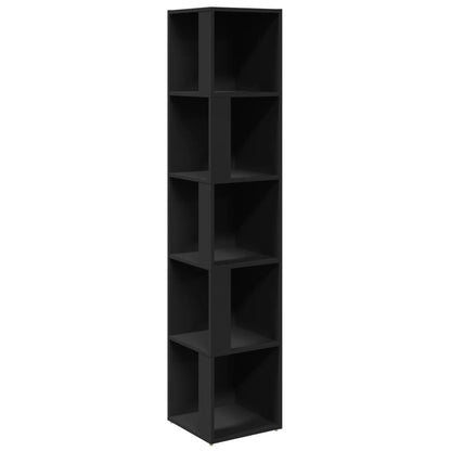Armadio Angolare Nero 33x33x164,5 cm in Truciolato | homemem39