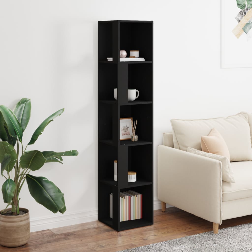 Armadio Angolare Nero 33x33x164,5 cm in Truciolato | homemem39