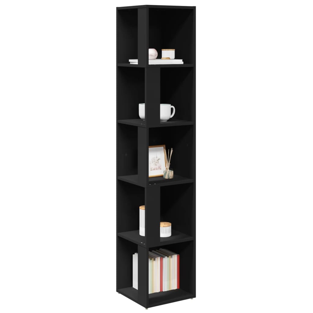 Armadio Angolare Nero 33x33x164,5 cm in Truciolato | homemem39