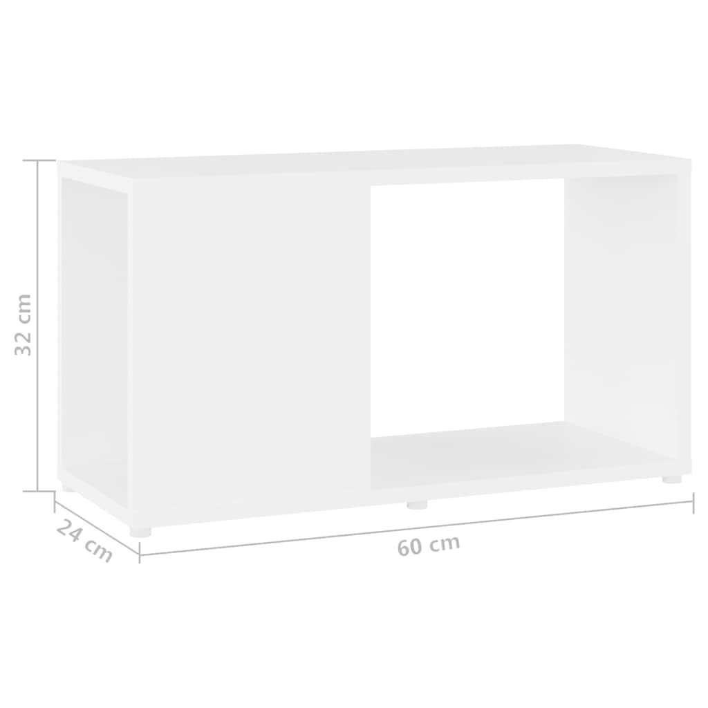 Mobile Porta TV Bianco 60x24x32 cm in Legno Multistrato | homemem39