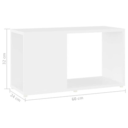 Mobile Porta TV Bianco 60x24x32 cm in Legno Multistrato