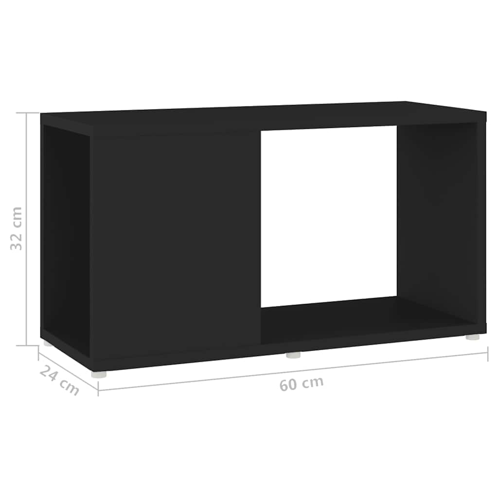 Mobile TV Nero 60x24x32 cm in Truciolato | homemem39
