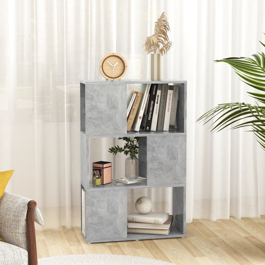 Libreria/Divisorio Grigio Cemento 60x24x94 cm in Truciolato | homemem39
