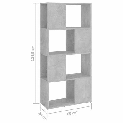 Libreria/Divisorio Grigio Cemento 60x24x124,5 cm