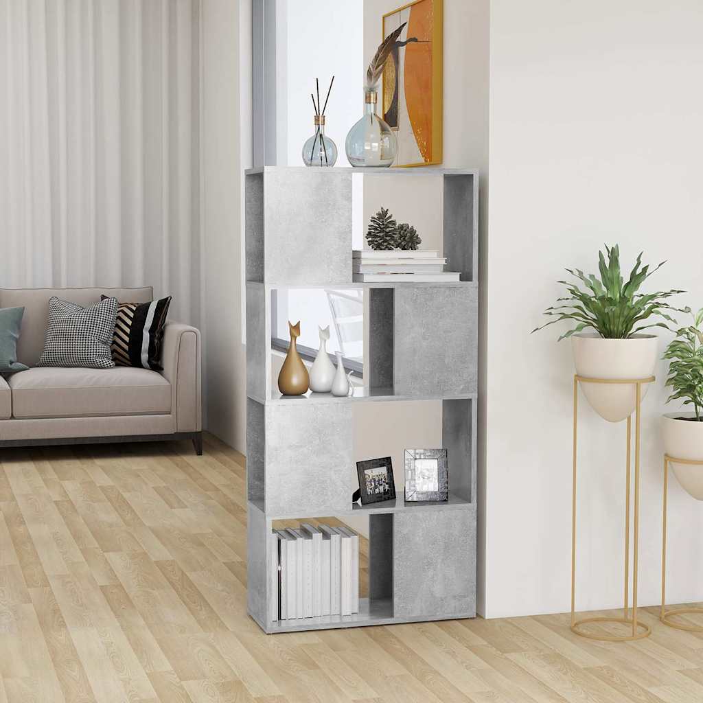 Libreria/Divisorio Grigio Cemento 60x24x124,5 cm