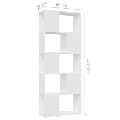 Libreria/Divisorio Bianco 60x24x155 cm in Truciolato | homemem39