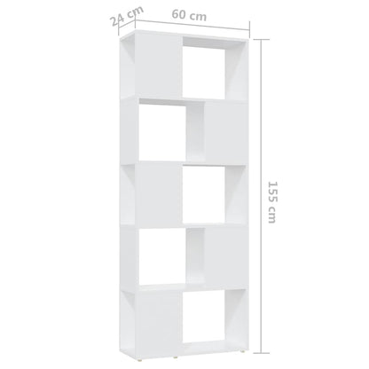 Libreria/Divisorio Bianco 60x24x155 cm in Truciolato