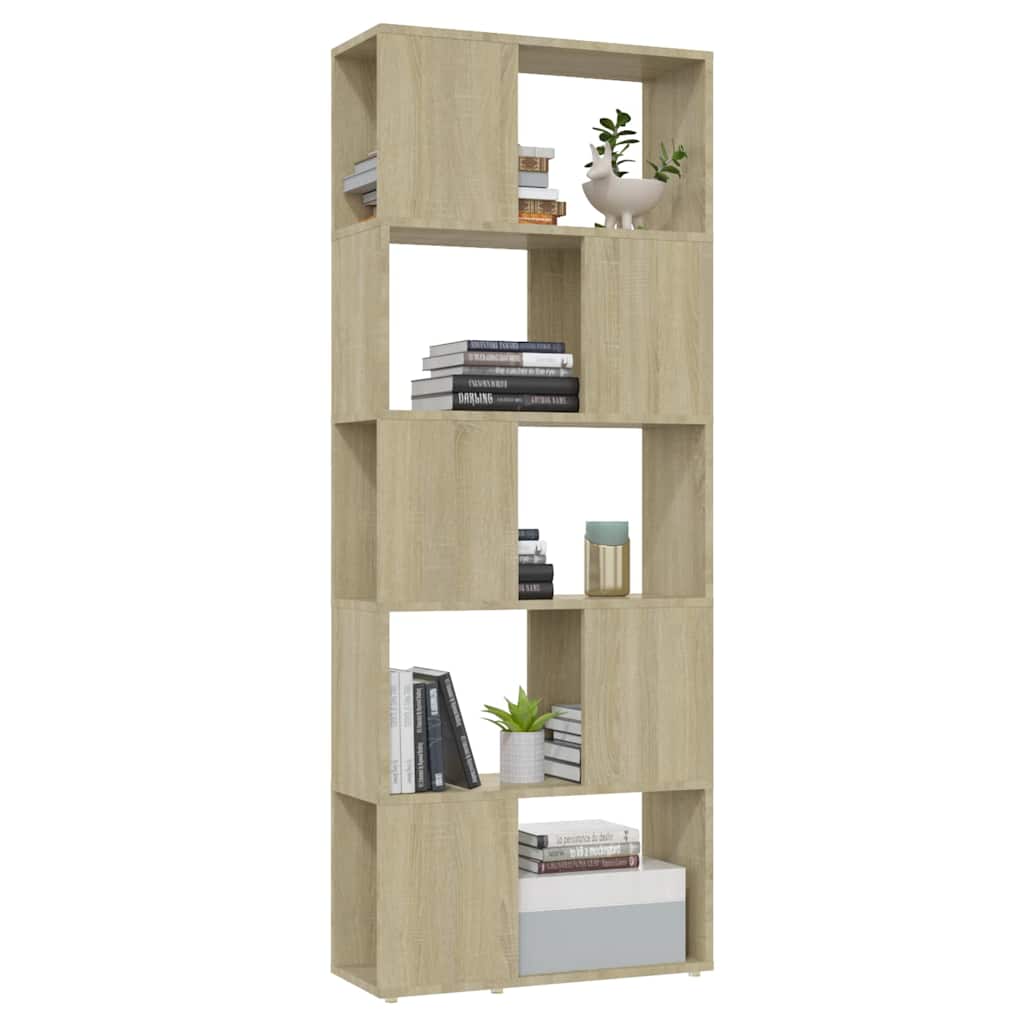 Libreria/Divisorio Rovere Sonoma 60x24x155 cm