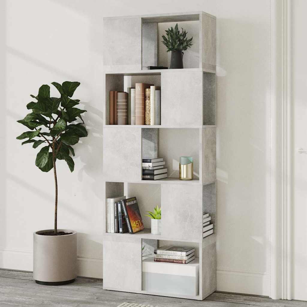 Libreria/Divisorio Grigio Cemento 60x24x155 cm