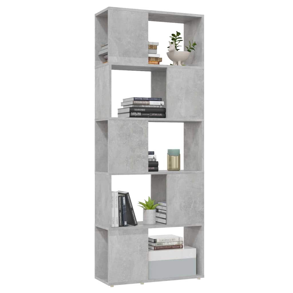 Libreria/Divisorio Grigio Cemento 60x24x155 cm
