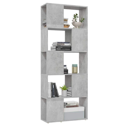 Libreria/Divisorio Grigio Cemento 60x24x155 cm