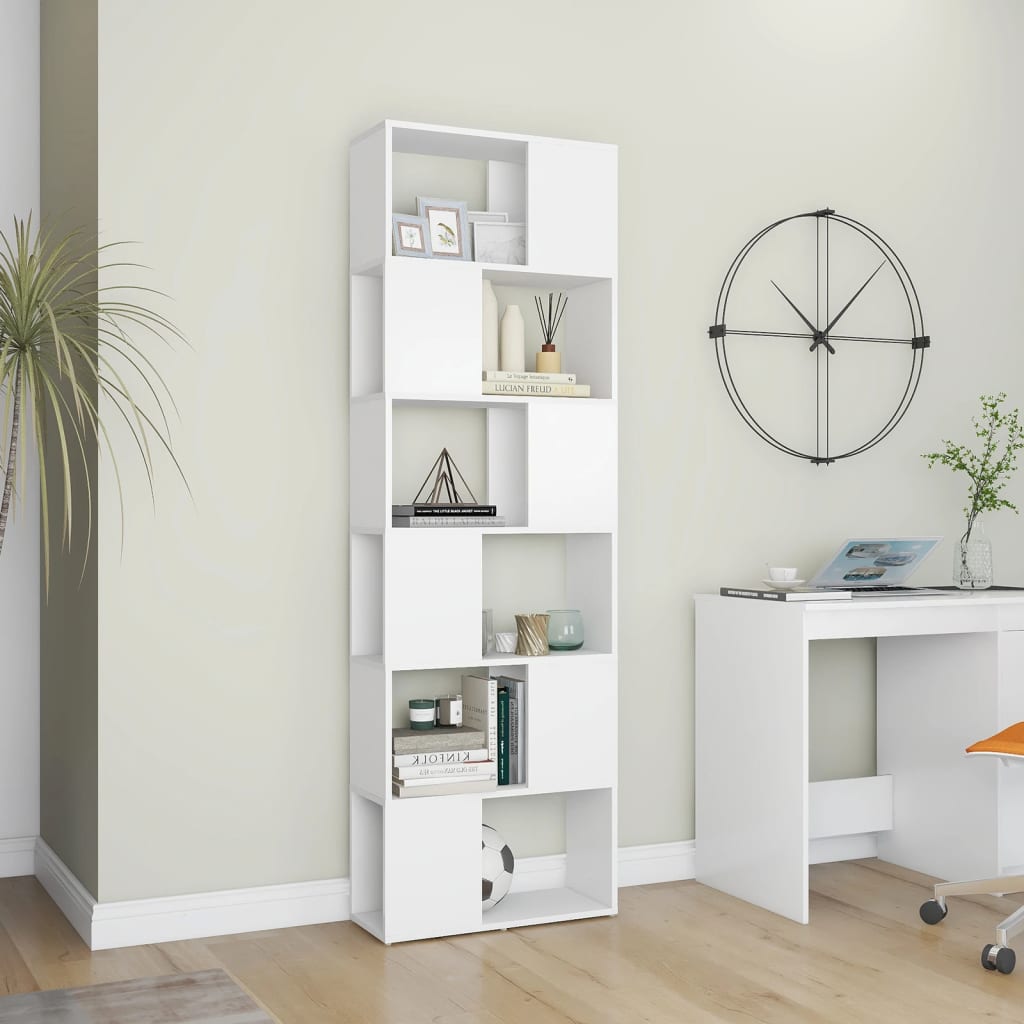 Libreria/Divisorio Bianco 60x24x186 cm | homemem39