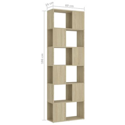 Libreria/Divisorio Rovere Sonoma 60x24x186 cm in Truciolato | homemem39