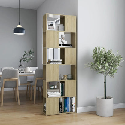 Libreria/Divisorio Rovere Sonoma 60x24x186 cm in Truciolato | homemem39
