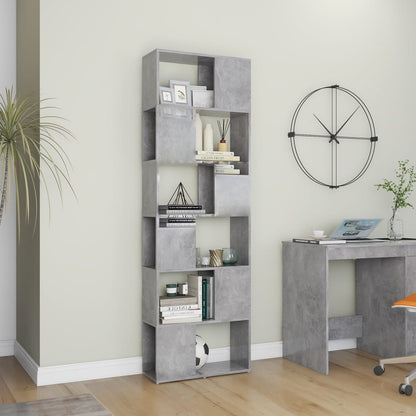 Libreria/Divisorio Grigio Cemento 60x24x186 cm in Truciolato | homemem39