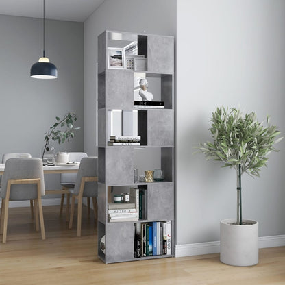 Libreria/Divisorio Grigio Cemento 60x24x186 cm in Truciolato | homemem39