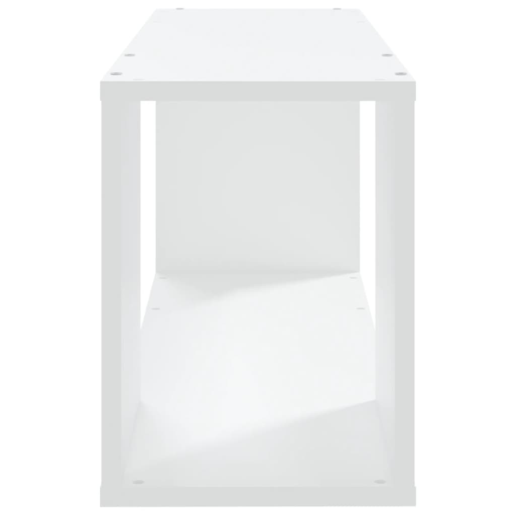 Mobile Porta TV Bianco 80x24x32 cm in Legno Multistrato | homemem39