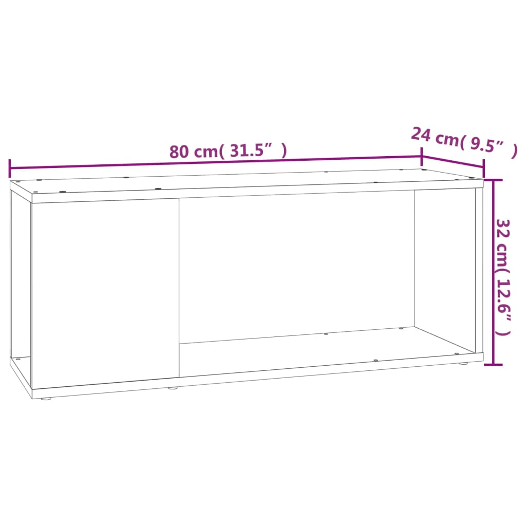 Mobile TV Rovere Sonoma 80x24x32 cm in Truciolato | homemem39