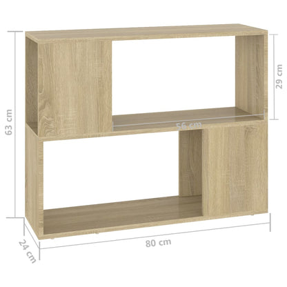 Mobile Porta TV Rovere Sonoma 80x24x63 cm in Truciolato | homemem39