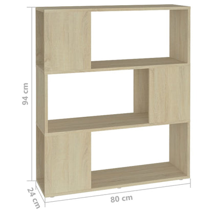 Libreria/Divisorio Rovere Sonoma 80x24x94 cm in Truciolato | homemem39
