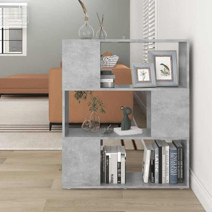 Libreria/Divisorio Grigio Cemento 80x24x94 cm in Truciolato