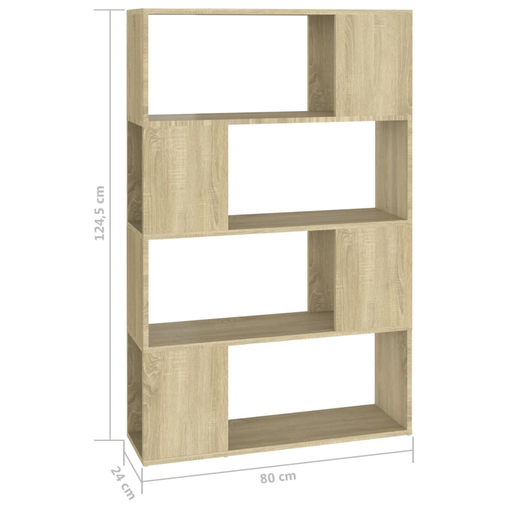 Libreria/Divisorio Rovere Sonoma 80x24x124,5 cm in Truciolato | homemem39
