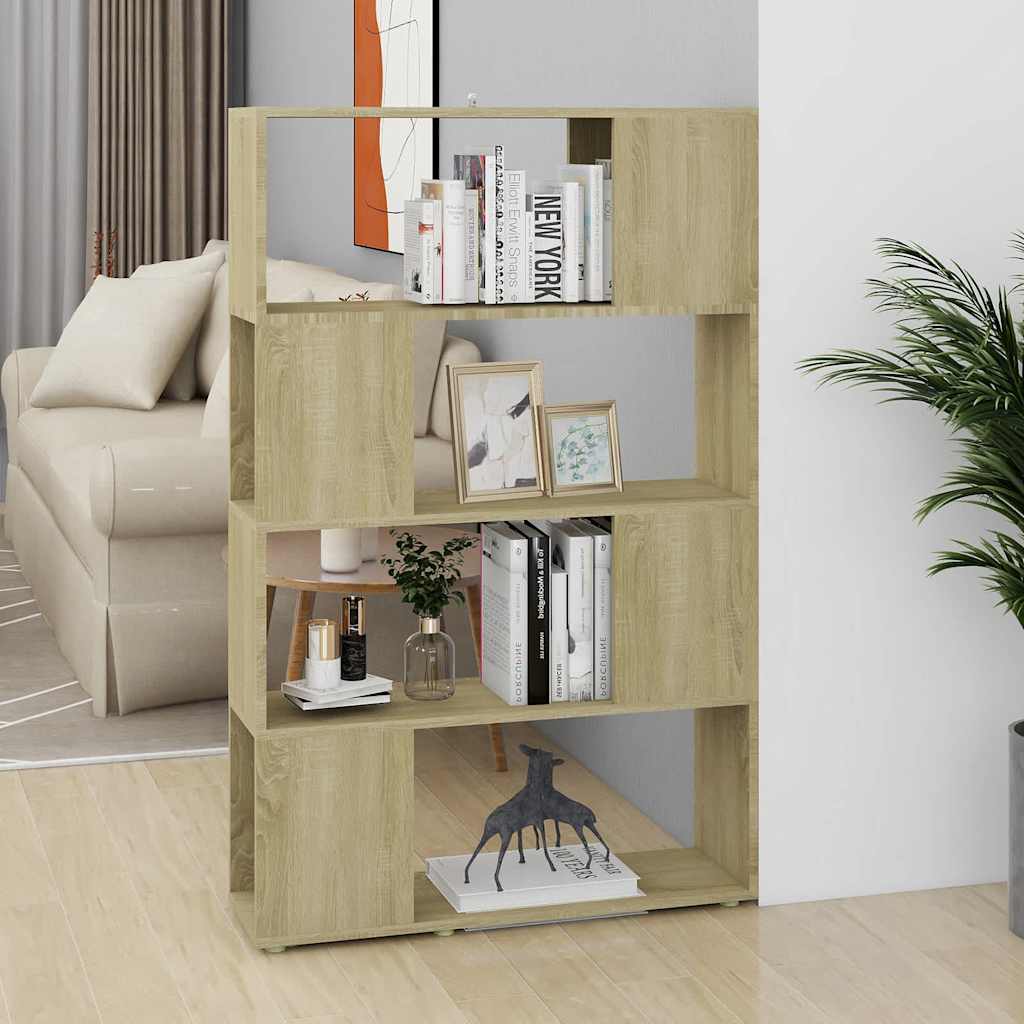 Libreria/Divisorio Rovere Sonoma 80x24x124,5 cm in Truciolato